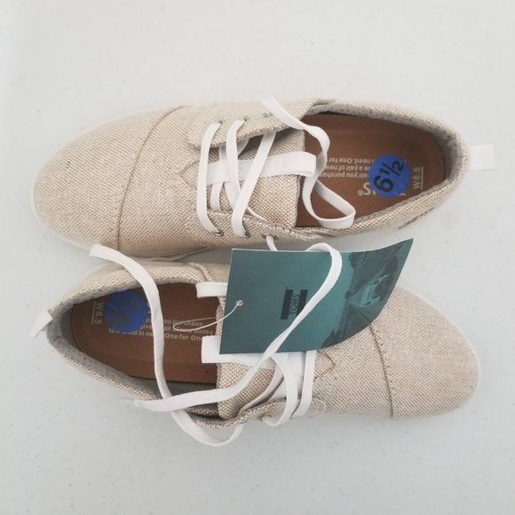 Tom's Del Rey Natural Metallic Jute 6.5 - Picture 8 of 8